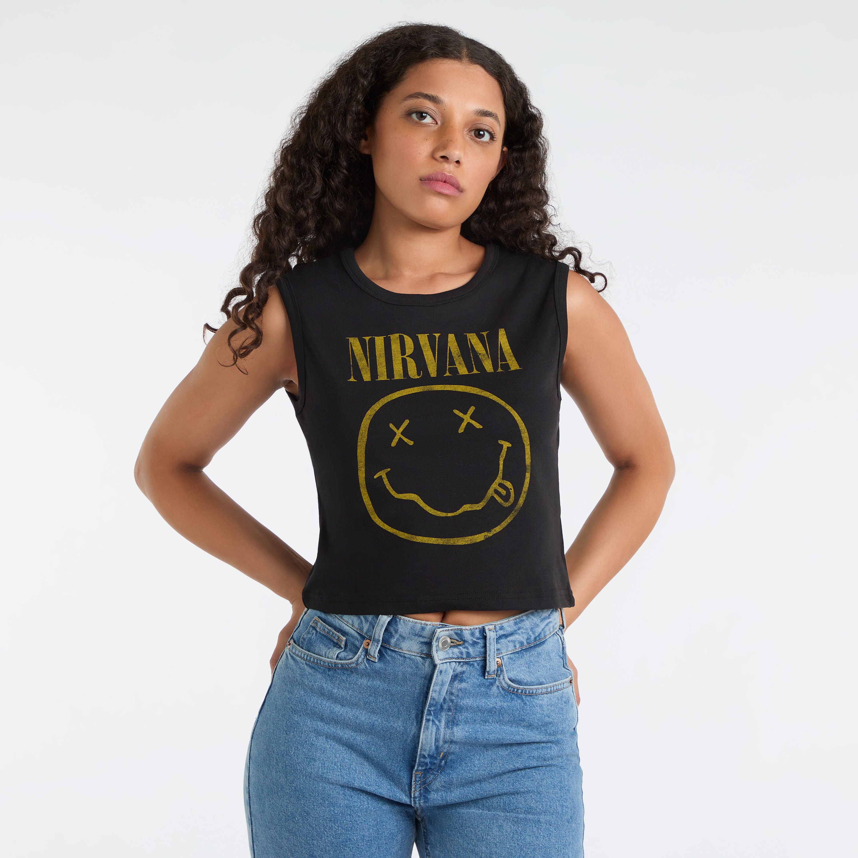 Image of Nirvana Sleeveless Crop Top, Ladies Amplified
